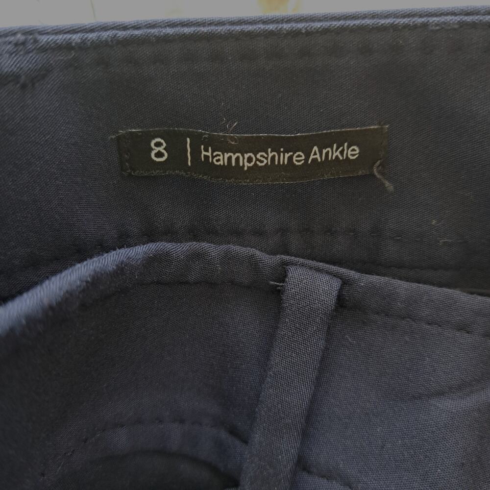 TALBOTS Navy Blue Hampshire Ankle Pant Size 8 Business Casual - Picture 6 of 9
